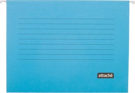 Фото 1/3 Папка подвесная Attache, А4, картон, синий, до 200л., 5шт/уп