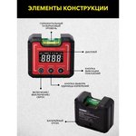 Компактный электронный уровень-угломер с магнитом 65 мм TC-LA65C