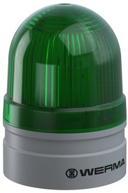 260.210.74, TwinLIGHT LED Continuous/Flashing Beacon, Wall Mount / Base Mount, 13.2V, Green