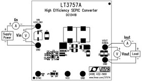 Фото 1/2 DC1341B, Power Management IC Development Tools LT3757 SEPIC Demo Board - 4.5V # Vin