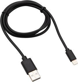 Фото 1/4 18-7050, Кабель USB-A - Lightning для Apple, 2,1А, 1м, ПВХ, черный