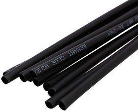 Photo 1/2 26-2101, Heat shrinkable double-walled adhesive tube 3.2/1.6 mm black (pack of 10 pcs. 1 m each)