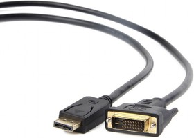 Bion Кабель DisplayPort - DVI, 20M/24+1M, позолоченные контакты, 1,8м, черный [BXP-CC-DPM-DVIM-018]