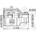 JC25032, JC25032_ШРУС внутренний правый к-кт! 23x43x28\ Mazda 626 91-97