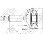 JC27009, ШРУС Subaru B9 Tribeca WXE/WXF (2004-2014)