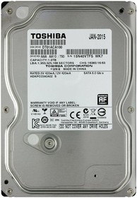 Фото 1/10 Жесткий диск Toshiba SATA-III 1Tb DT01ACA100 (7200rpm) 32Mb 3.5"