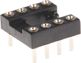 W30508SFTRC, 2.54mm Pitch Vertical 8 Way, Through Hole Turned Pin Open Frame IC Dip Socket, 3A