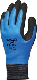 Фото 1/2 SHO3064, Blue Nylon, Polyester General Purpose Work Gloves, Size 9, XL, Latex Coating