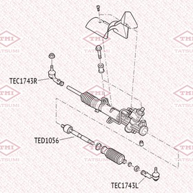 Фото 1/2 TED1056, Тяга рулевая L/R