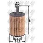 Фильтр масляный JS Asakashi OE0033 AU A3 1.9/2.0/3.2L 03-09, A4 2.0L 04-08 ...