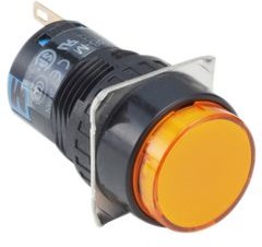 AL6M-P4PA, Pilot Light Amber 16mm 24V 9mA