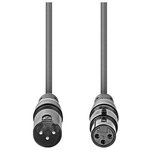 COTH15010GY50, Audio Cable, XLR 3-Pin Plug - XLR 3-Pin Socket, 5m