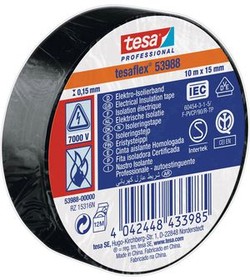 53988-00000-00, Soft PVC Insulation Tape 15mm x 10m Black
