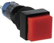 AB1Q-A1R, Pushbutton Switch Latching Function 1CO Panel Mount Red