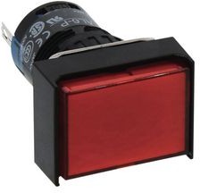 AL6H-A24PR, Illuminated Pushbutton Switch Latching Function 2CO LED 24 VDC / 220 VAC Red None