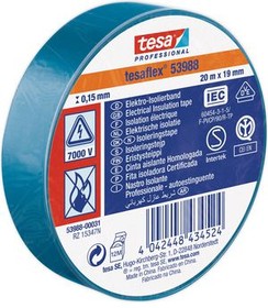53988-00031-00, Soft PVC Insulation Tape 19mm x 20m Blue
