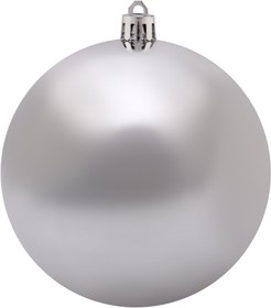 Фото 1/3 502-075, Елочная фигура Шар ø 10 см, цвет серебряный глянцевый