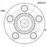 Z89204R, СТУПИЦА КОЛЕСА, СТУПИЦА ЗАД CHRYSLER CIRRUS, SERING, DODGE STRATUS 98-06