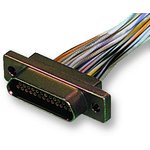 DCCM25P6E518.0B,Micro D Cable Assembly, Micro-D Plug to Free End, 25 Ways, 1.4 ft, 450 mm, Dura-Con DCCM Series