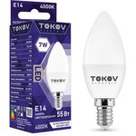Лампа светодиодная 7Вт С37 4000К Е14 176-264В TOKOV ELECTRIC TKE-C37-E14-7-4K