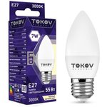 Лампа светодиодная 7Вт С37 3000К Е27 176-264В TOKOV ELECTRIC TKE-C37-E27-7-3K