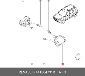 Цилиндр тормозной задний L RENAULT 4410 047 31R