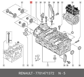 Сальники распредвала к-т OPEL Vivaro mot.F4R720 ,RENAULT Clio/Logan/Megane/ 7701 471 372