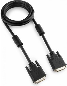 Кабель DVI-D single link, экранировка, ферритовые кольца, 1.8м, пакет, черный CC-DVI-BK-6 19M/19M