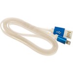 Кабель USB 2.0 AM/Lightning 8P, 1 м, мультиразъем USB A, синий, металлик, CC-ApUSBb1m