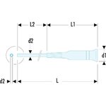 AEF.1.2X35, Slotted Precision Screwdriver, 1.2 mm Tip, 35 mm Blade, 117 mm Overall