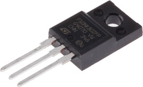 Фото 1/10 N-Channel MOSFET, 9 A, 800 V, 3-Pin TO-220FP STP10NK80ZFP