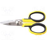492001, Electrician's Scissors with Belt Pocket Stainless Steel 140mm