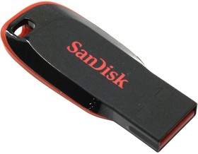 Фото 1/10 Флеш-память SanDisk Cruzer Blade, 16Gb, USB 2.0, ч/крас, SDCZ50-016G-B35