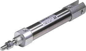CDJ2B10-60Z-B, Pneumatic Piston Rod Cylinder - 10mm Bore, 60mm Stroke, Double Acting