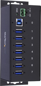 Фото 1/9 ST7300USBME, 7 Port USB 3.0 USB A Hub, Terminal Connector Powered, 145 x 54 x 45mm