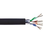 75021 BK002, Cat5e Ethernet Cable, F/UTP, Black TPE Sheath, 152m