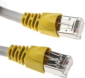 Фото 1/2 L00000A0102, Cat6a Male RJ45 to Male RJ45 Ethernet Cable, S/FTP, Grey LSZH Sheath, 0.5m