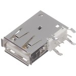 KUSBX-SLAS1N-W, USB Connectors A TYPE SLIM WHT SKT