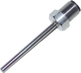 412S2-E-4L-100-4-50, PT100 RTD Sensor, 4mm Dia, 50mm Long, 4 Wire, G1/4, +100°C Max