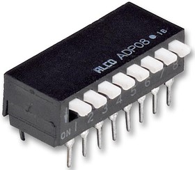 ADP0204, DIP Switches / SIP Switches SPST 2P PIANO T/H DIP SWITCH