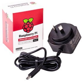 RPI4 PSU AU BLACK BULK, Raspberry Pi - Charger, 5V, 3A, USB Type-C, AU Plug, Black