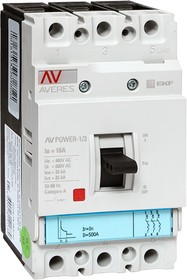 Фото 1/10 Выключатель автоматический 3п 16А 35кА AV POWER-1/3 TR AVERES EKF mccb-13-16-TR-av