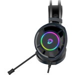 Гарнитура игровая проводная EH469 Black (черный), подсветка RGB ...