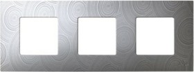 Декоративная накладка на рамку базовую, 3 поста, S27 Play, Extrem, текстурный серый 2700637-805
