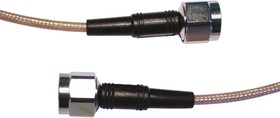 308-4141-0500A, Male N Type to Male N Type Coaxial Cable, 500mm, RG142B Coaxial, Terminated