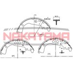 HS7228NY, Колодки тормозные барабанные задние TOYOTA YARIS, YARIS VERSO 99-