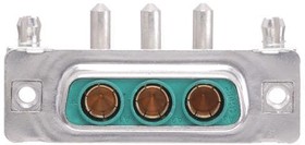 3003W3SXX56N40X, D-Sub Mixed Contact Connectors 3W3 FEMALE R/A 20 AMP