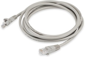 Фото 1/5 Патч-корд Buro UTP-5E-2M-G литой (molded), UTP, кат.5E, 2м, 4 пары, 26AWG, алюминий омедненный, многожильный, серый