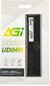 Фото 1/6 Память DDR5 16GB 4800MHz AGi AGI480016UD238 RTL PC5-38400 CL40 DIMM 288-pin 1.1В single rank Ret
