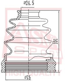 Пыльник ШРУС MITSUBISHI MMC GALANT/ECLIPCE/3000 GT/MAZDA 626 (8 ASVA ASBT-80